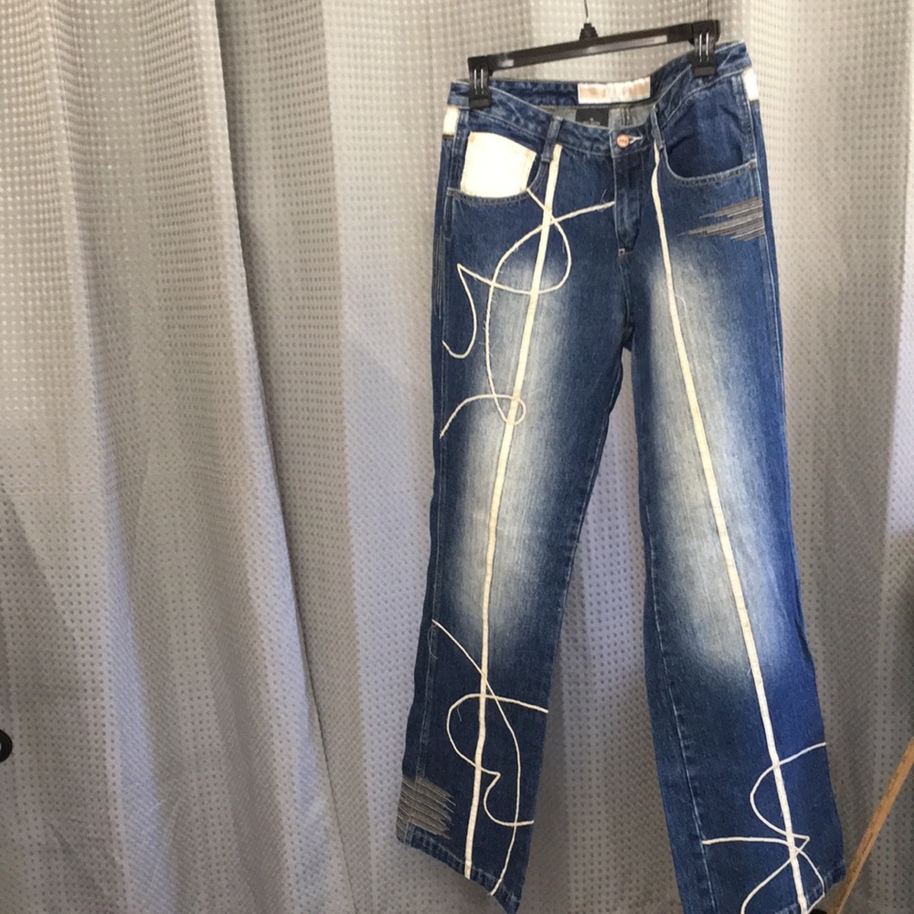Lot 29 jeans with leather Embellishments